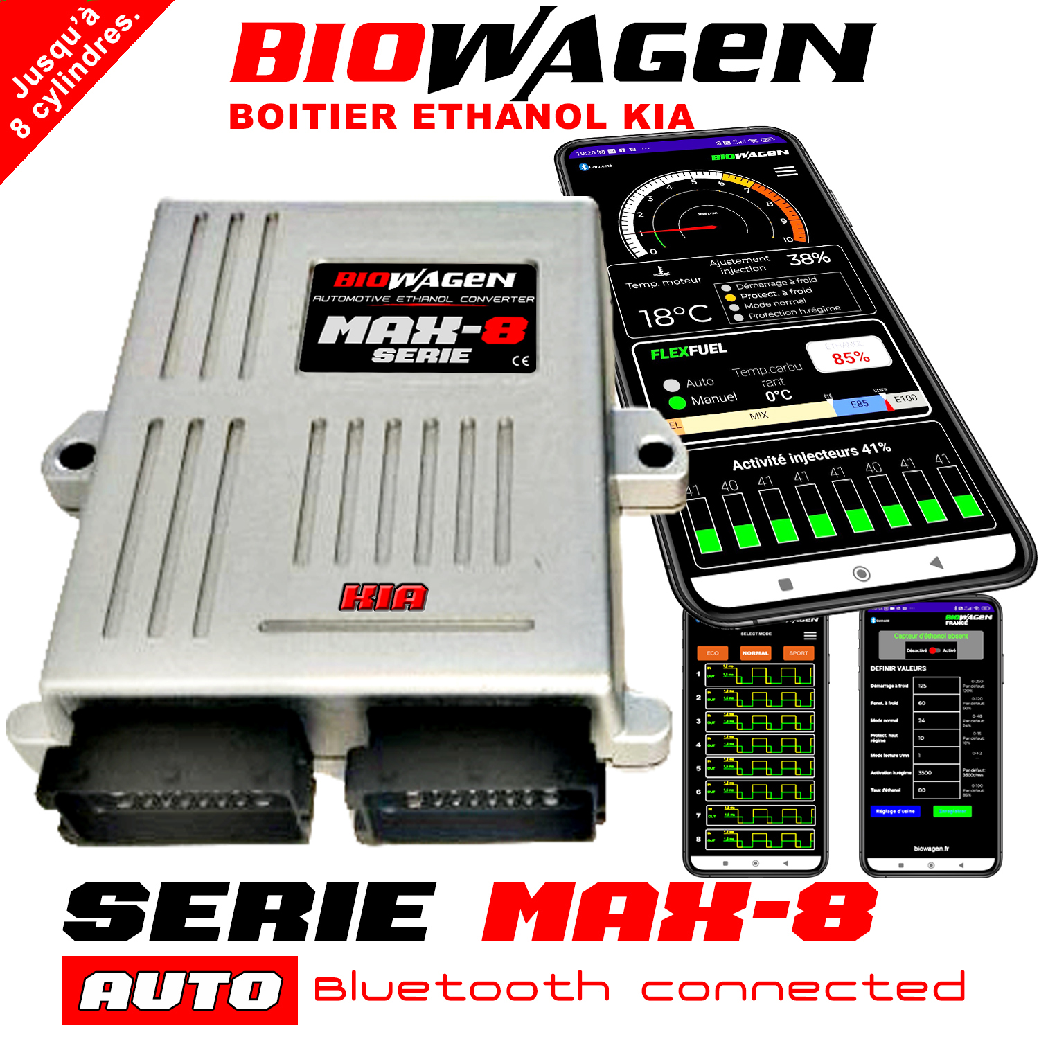 Boitier éthanol kit E85 MAX Flexfuel KIA