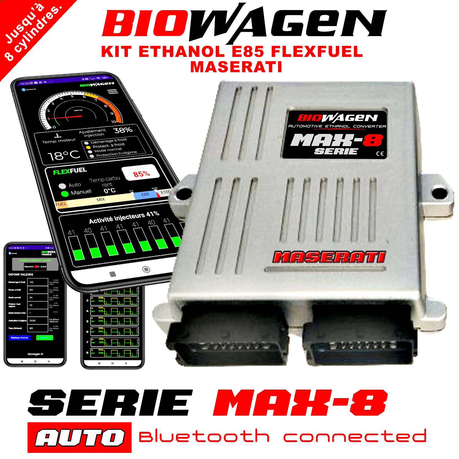 kit ethanol 8 cylindres E85 maserati