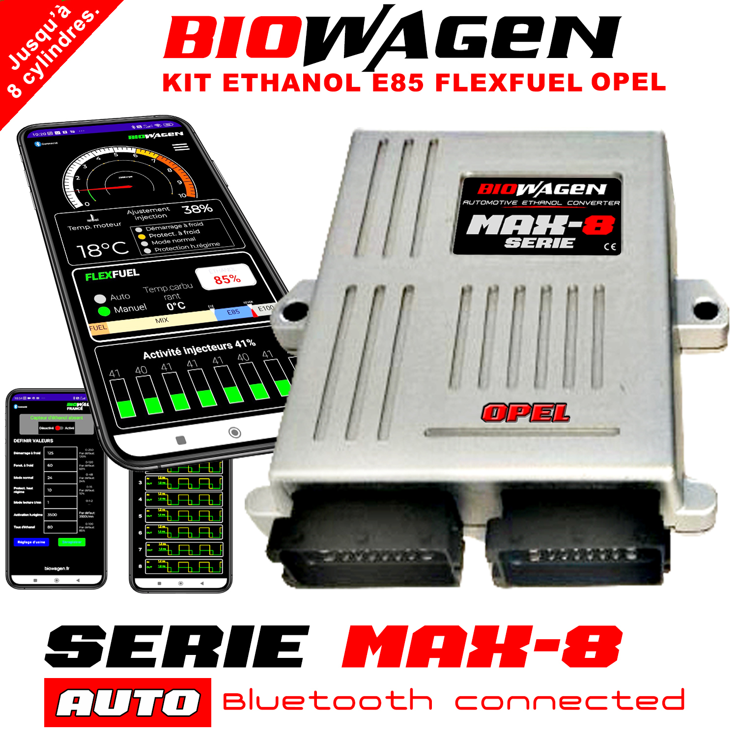Kit éthanol 8 cylindres E85 Opel