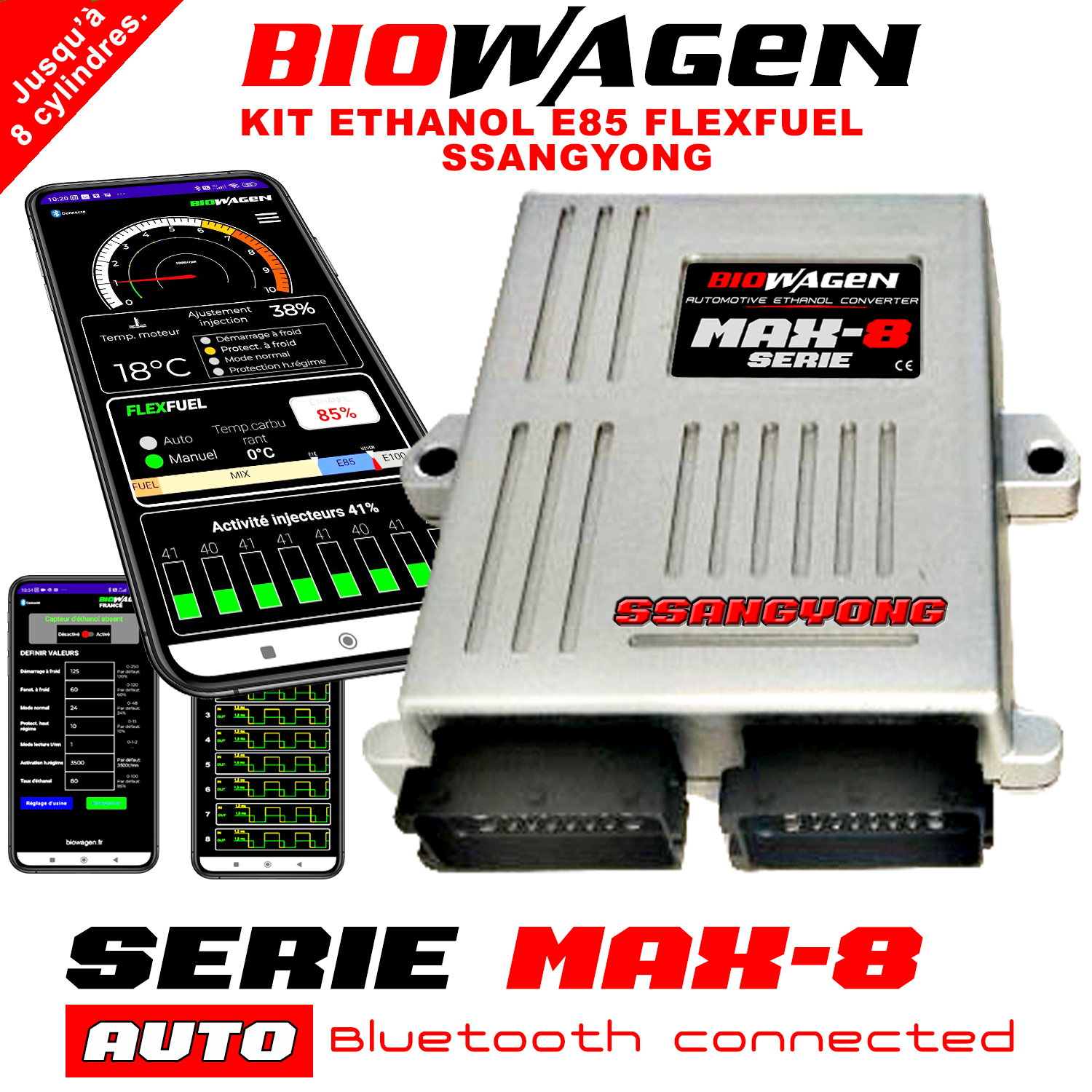 Boitier Ethanol E85 homologué injection directe - Citroën C3 1.6 16V Essence