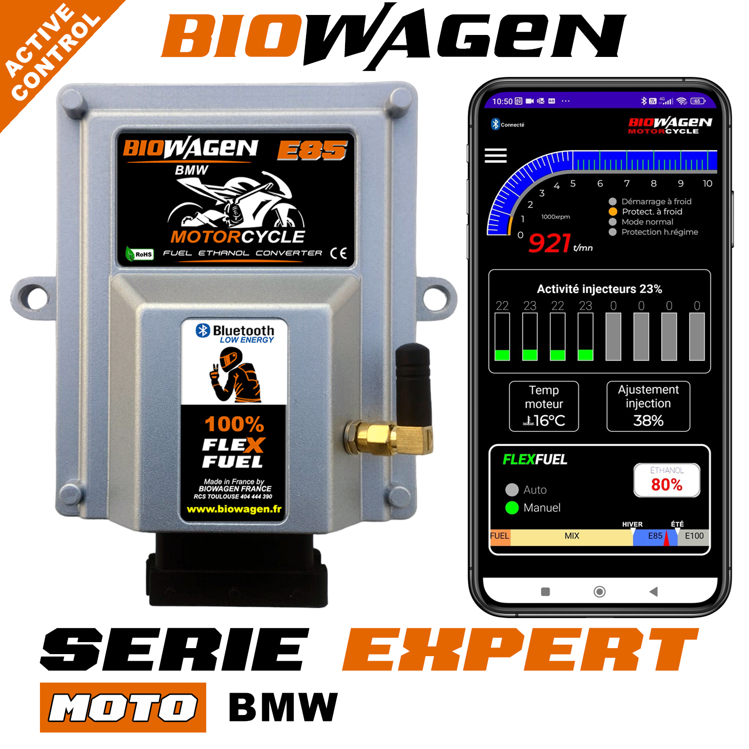 Boitier ethanol kit E85 Moto BMW