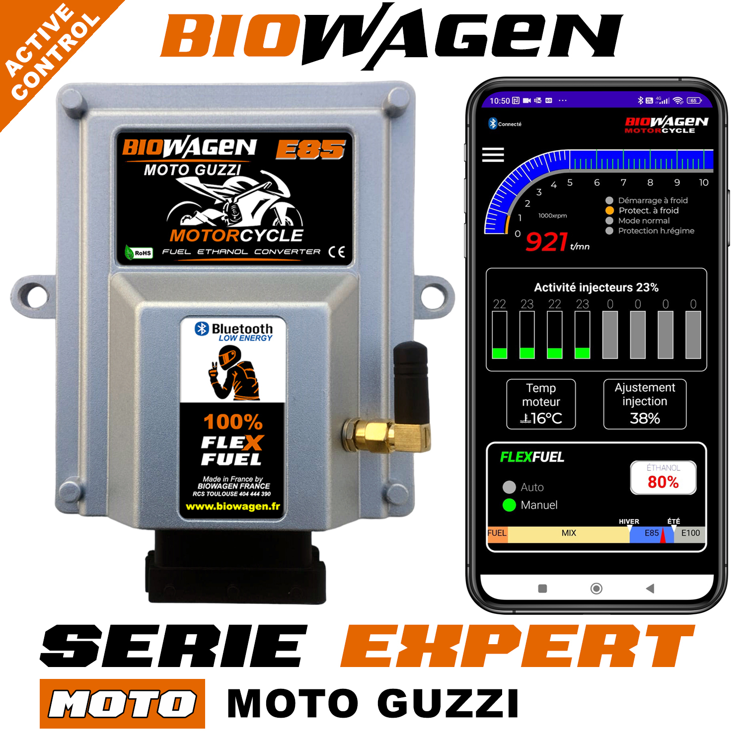 Boitier ethanol kit E85 Moto Guzzi