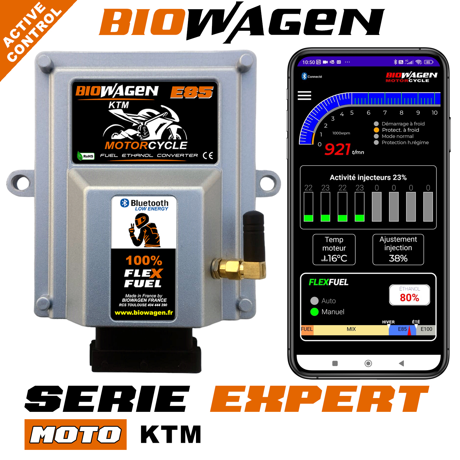 Boitier ethanol kit E85 Moto KTM