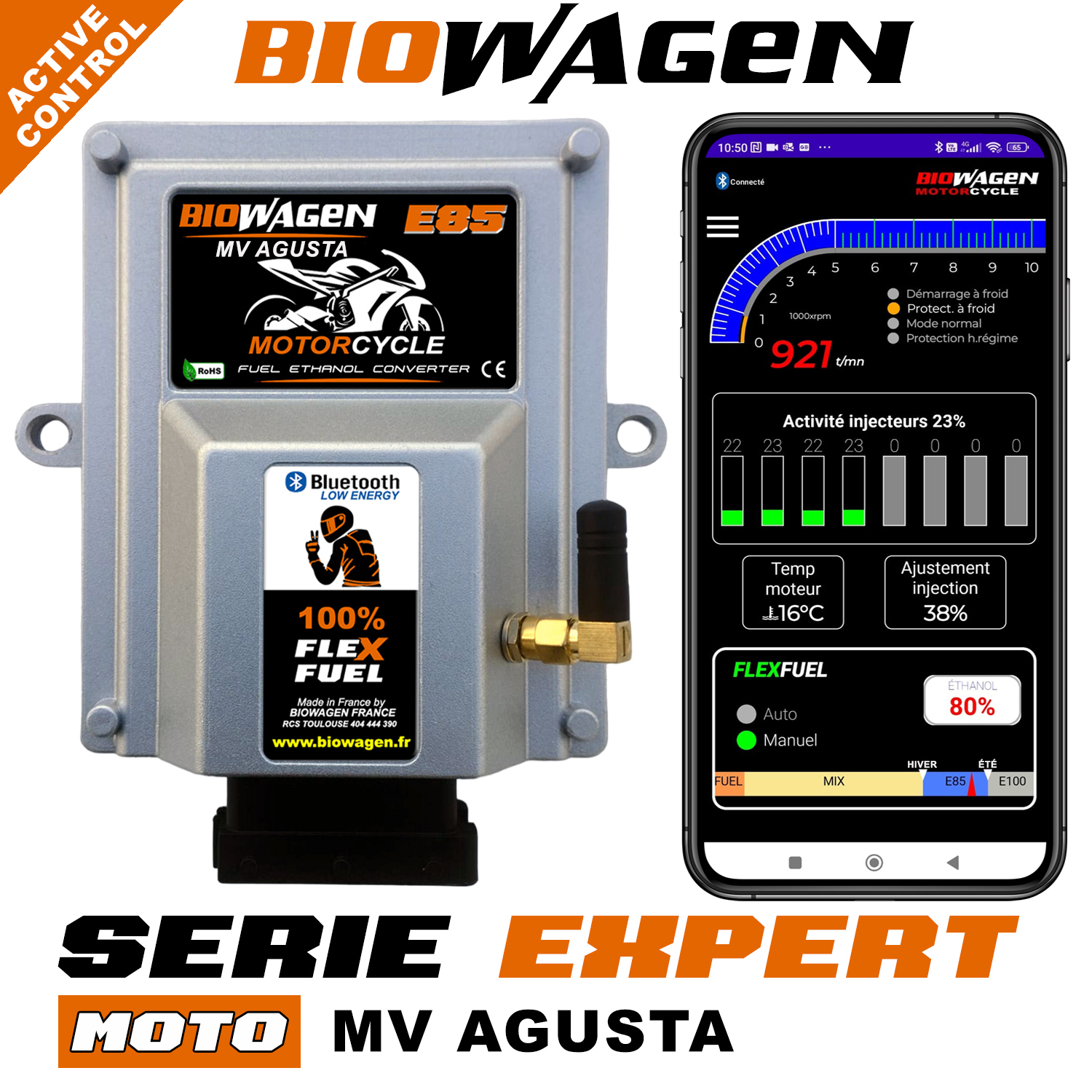 Boitier ethanol kit E85 MV AGUSTA