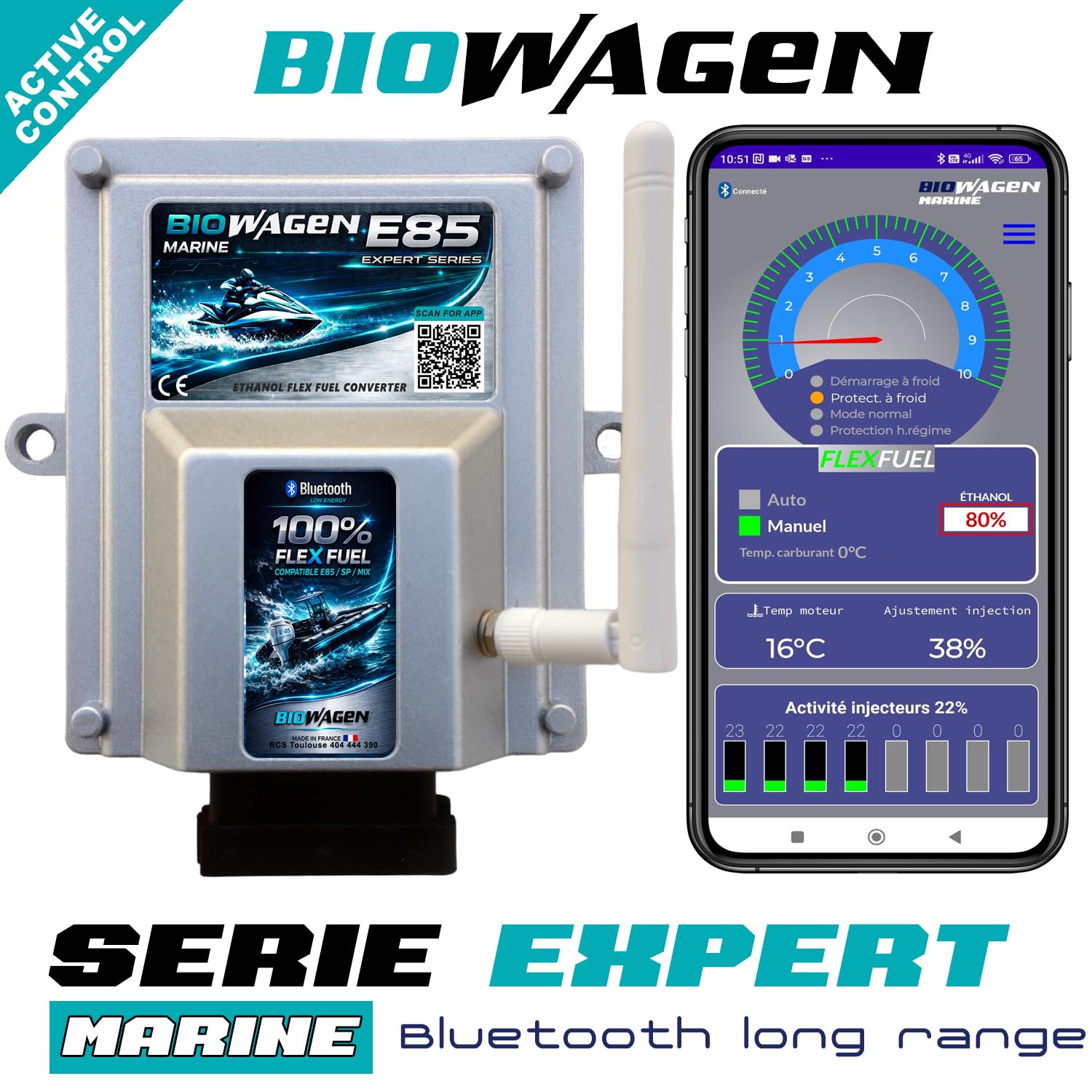 boitier ethanol expert jetski hors bord