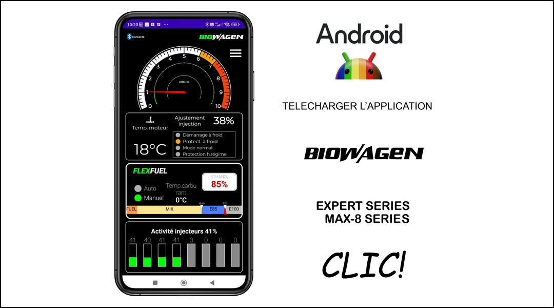 Téléchargement application Biowagen Android
