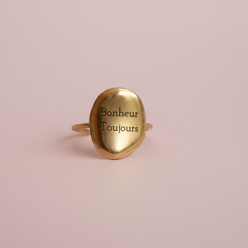 Bague irrégulière dorée