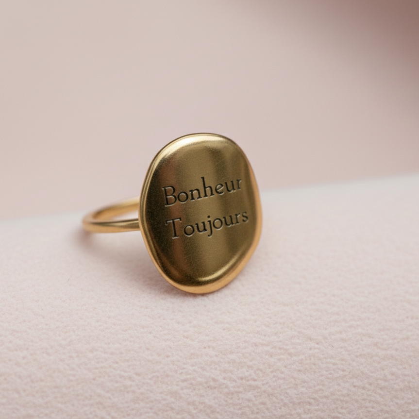 Bague irrégulière dorée
