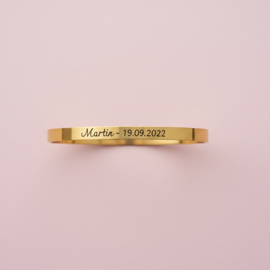 bracelet jonc doré