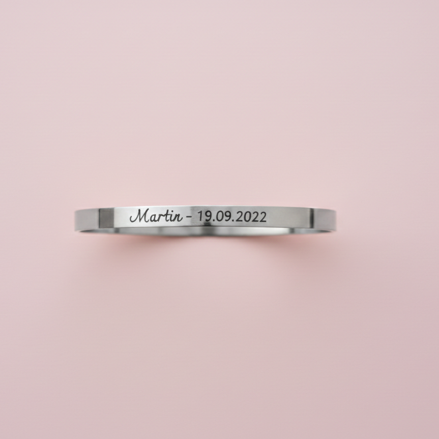 bracelet jonc argenté