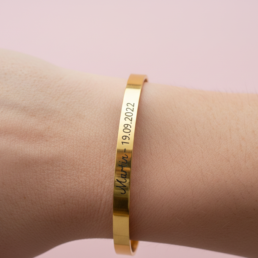 bracelet jonc doré