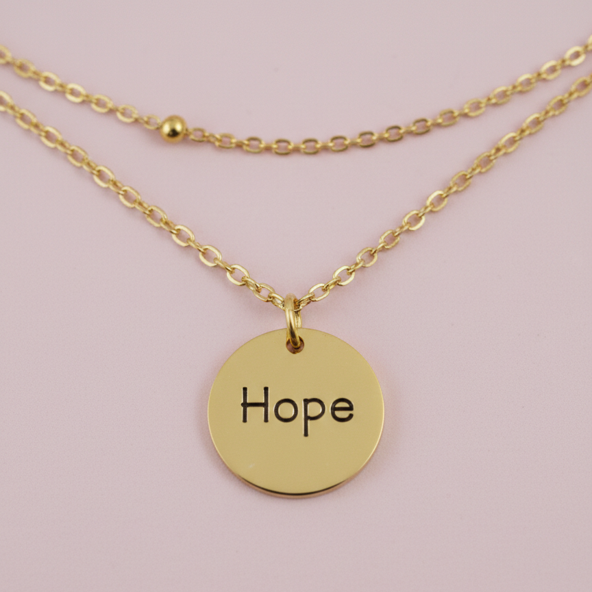 collier double rang doré 15mm