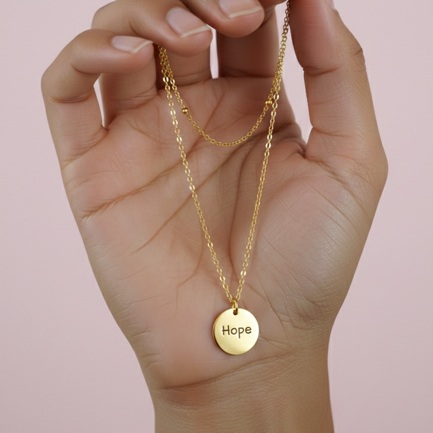 collier double rang doré 15mm
