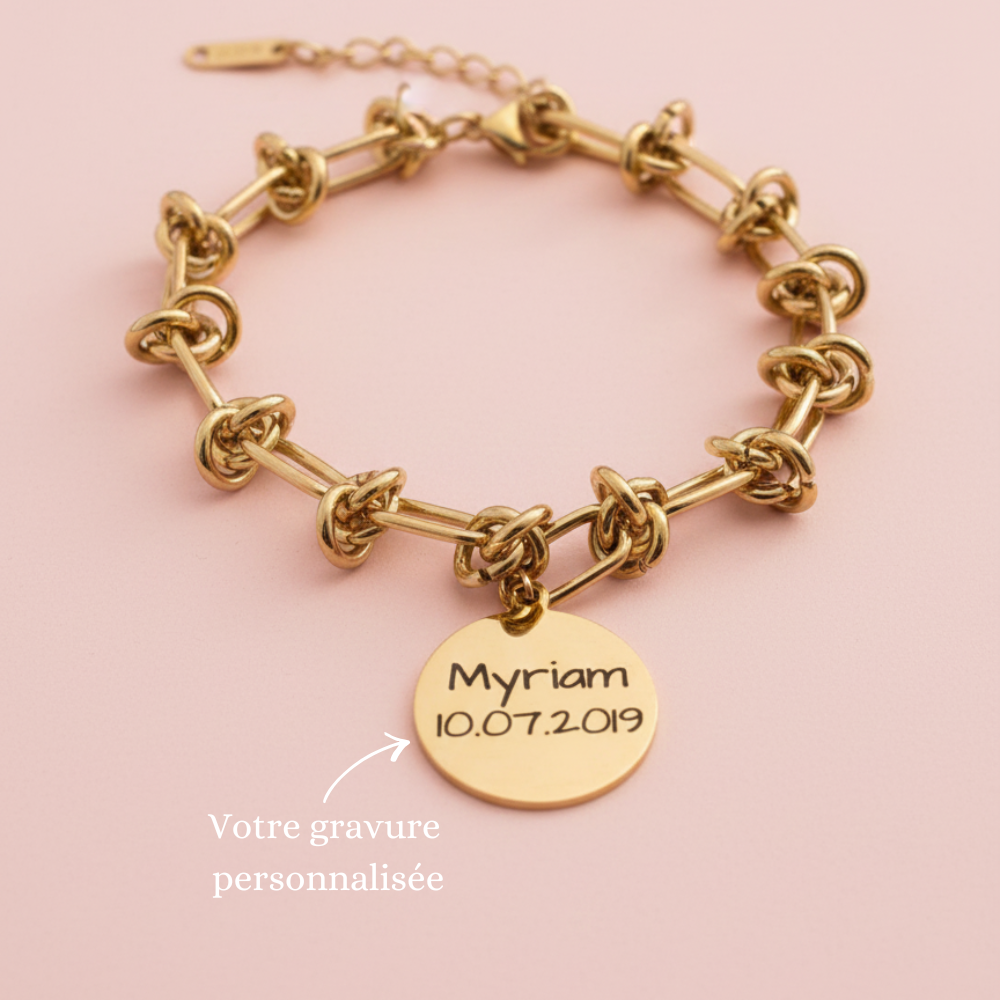 bracelet personnalisé chaine à maillon