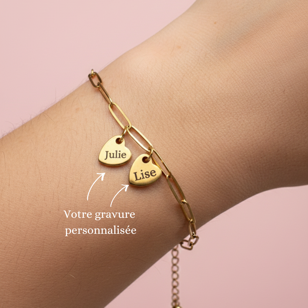bracelet petits coeurs