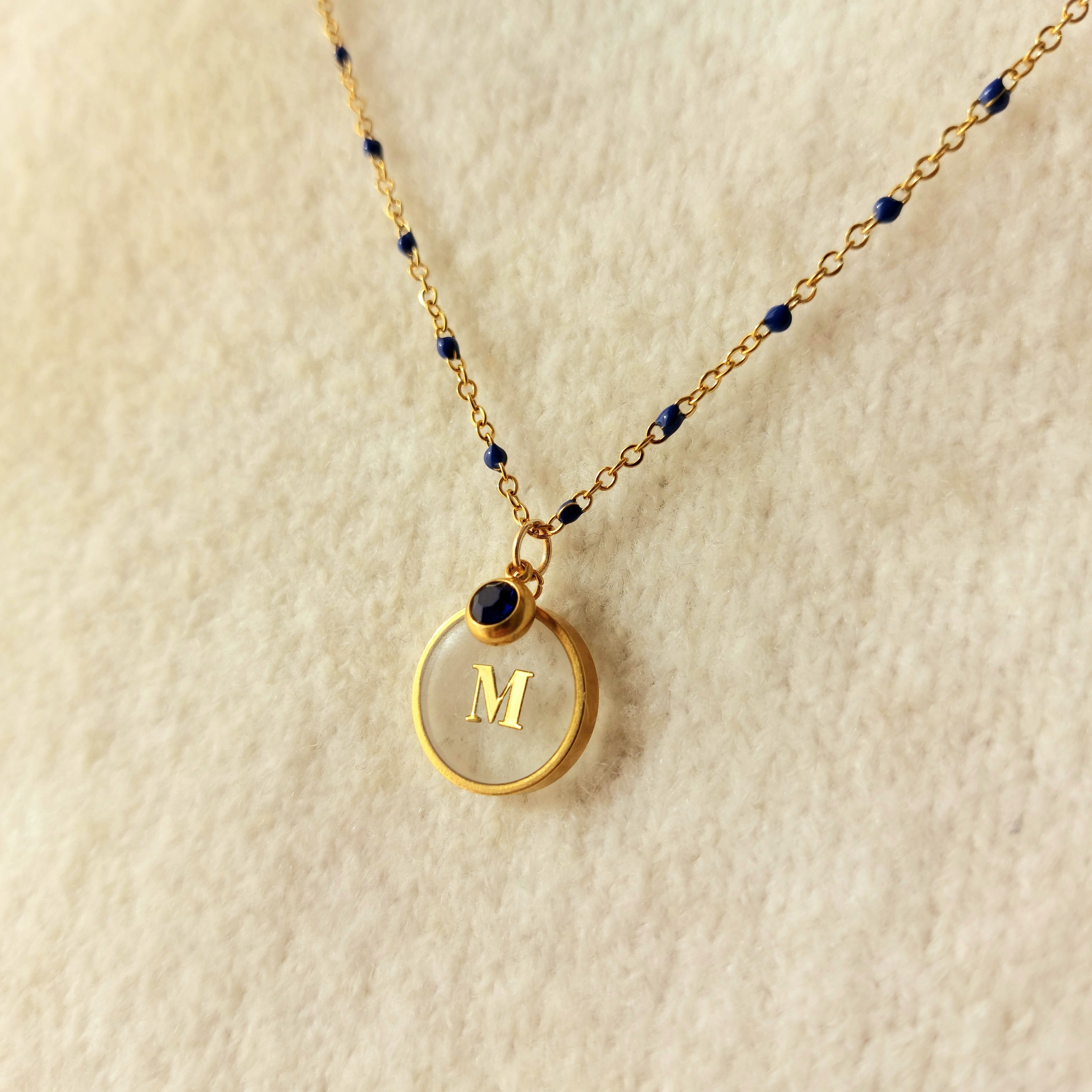 Collier coeur océan de côté