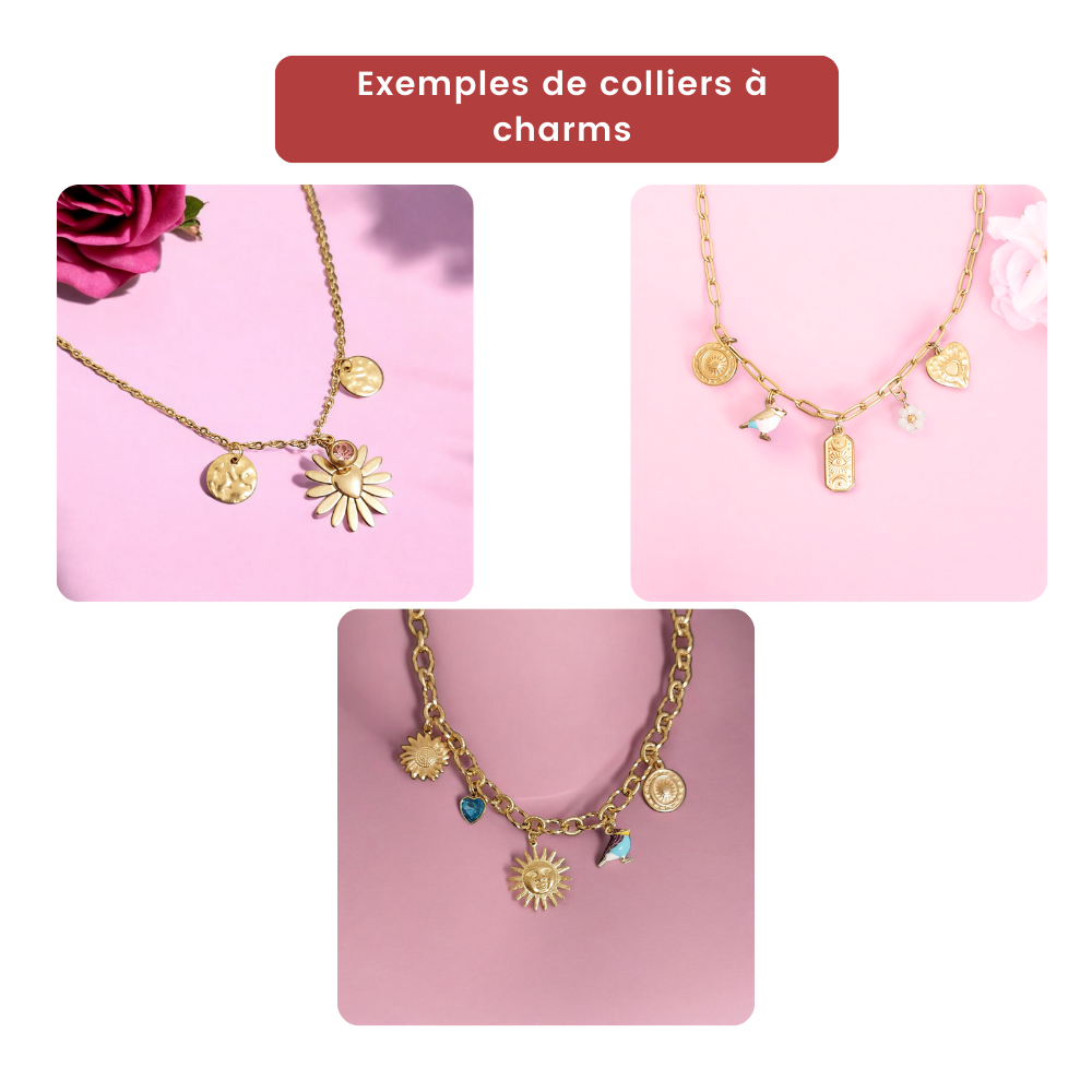 Exemple colliers charms chaine maillon