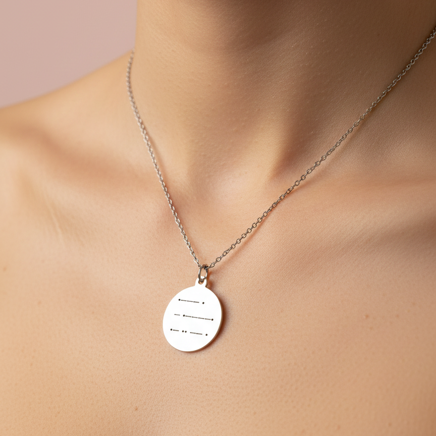 collier argent message secret