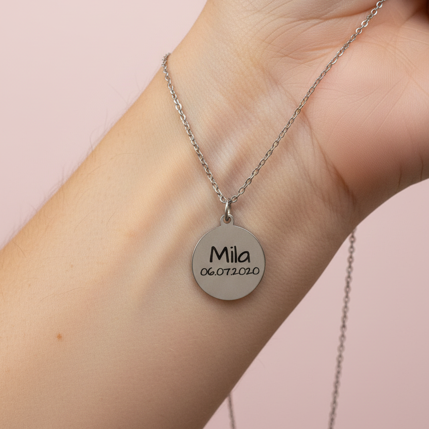 Collier argent simple