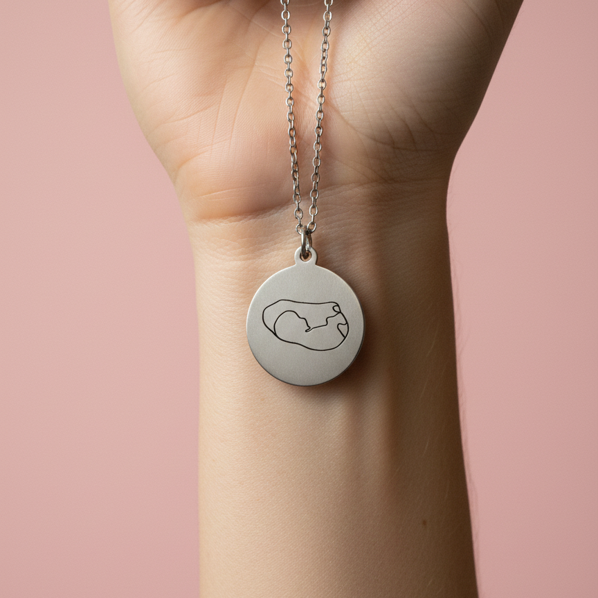 collier argent echographie