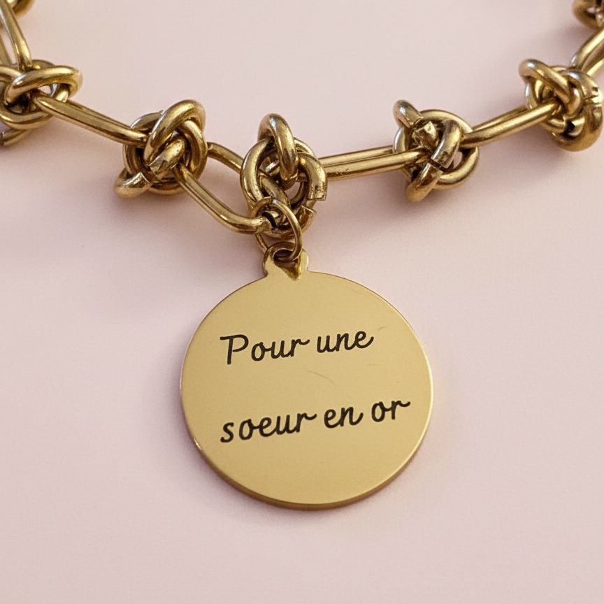 bracelet doré simple 18mm