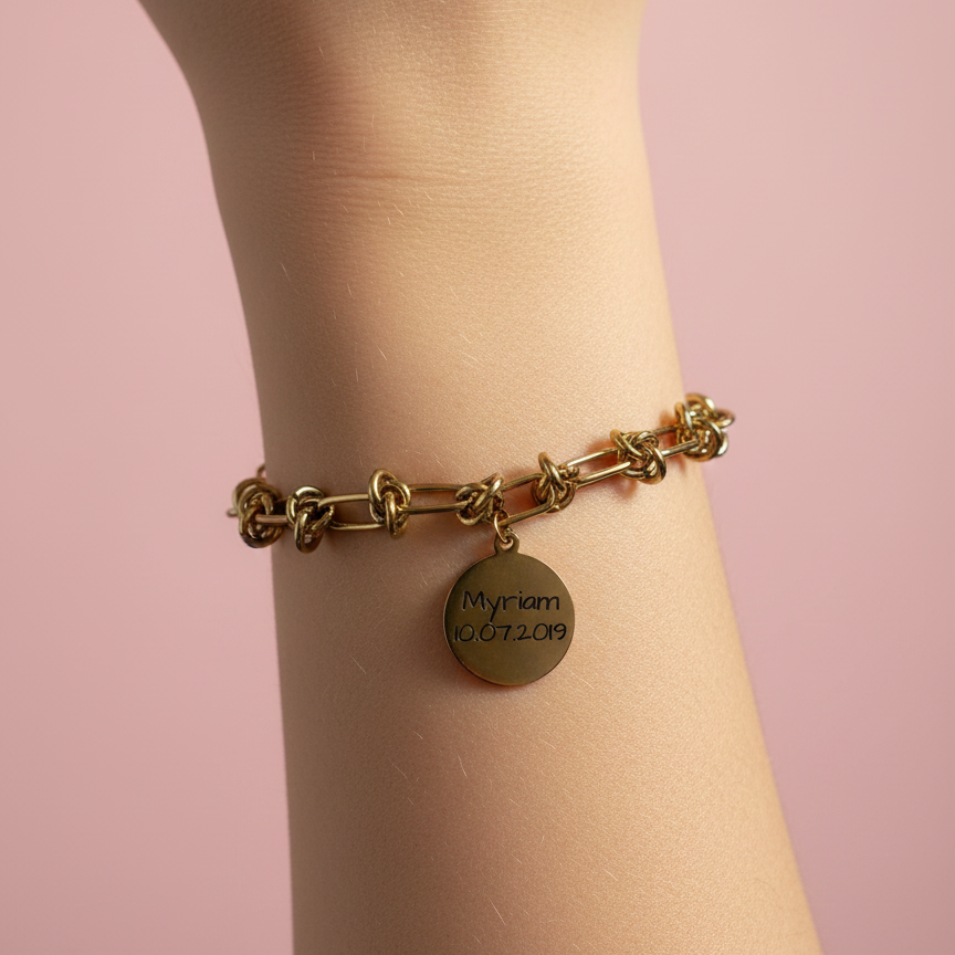 Bracelet doré simple 18mm