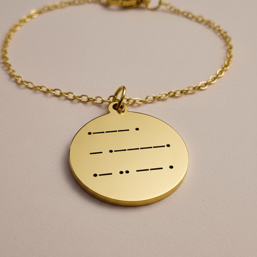 bracelet message secret doré 18mm