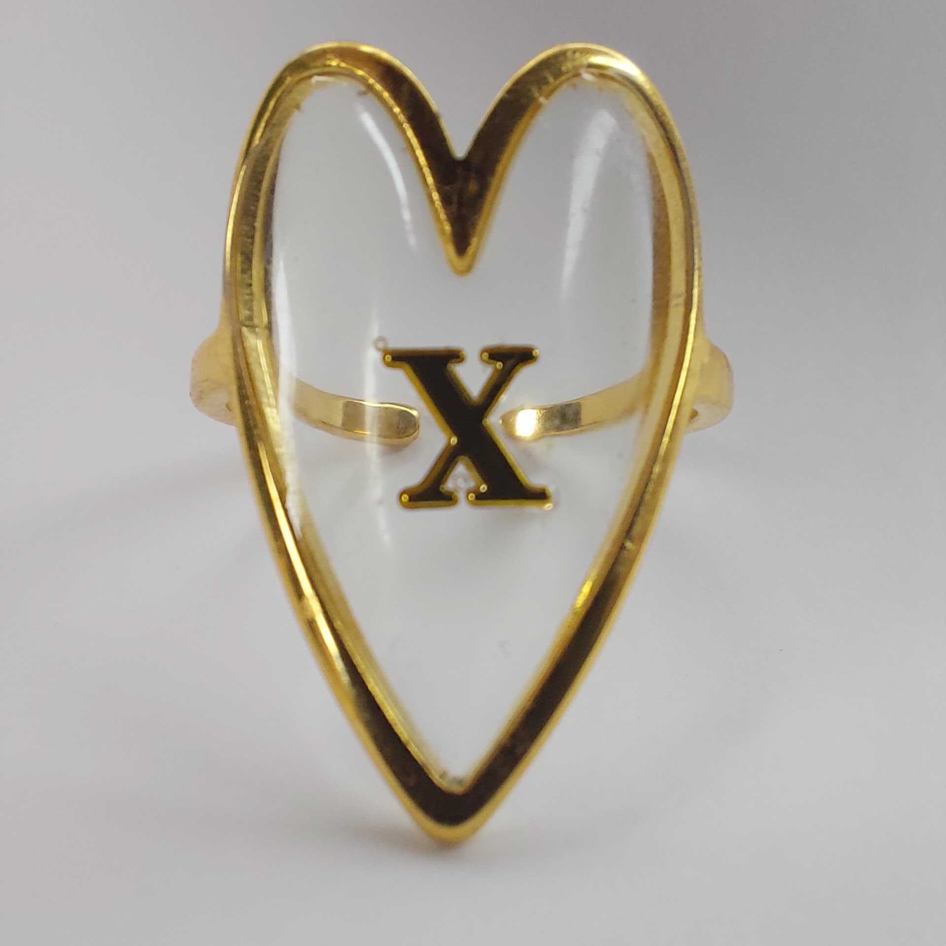 bague amour or vue de face