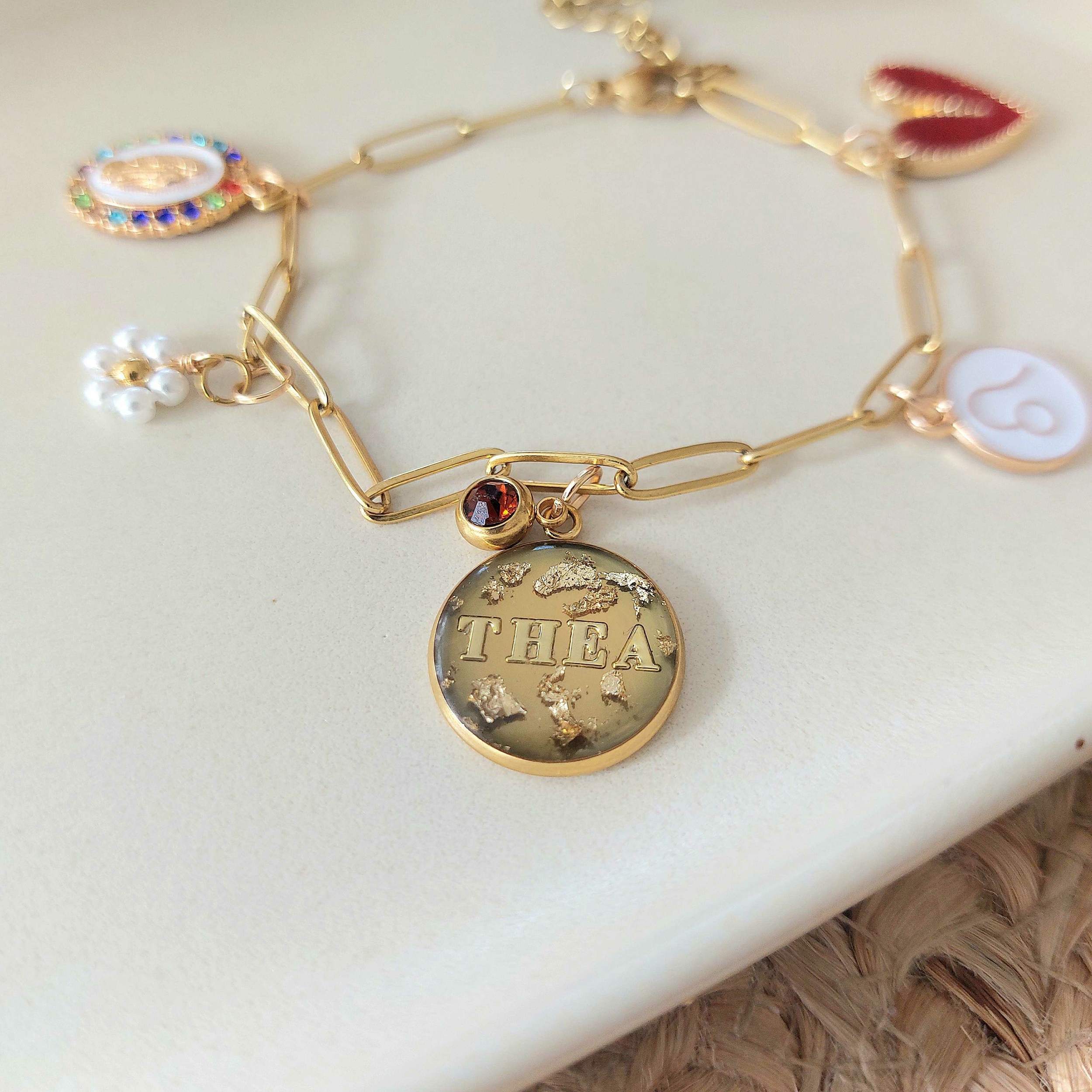 medaillon personnalise fond transparent prenom