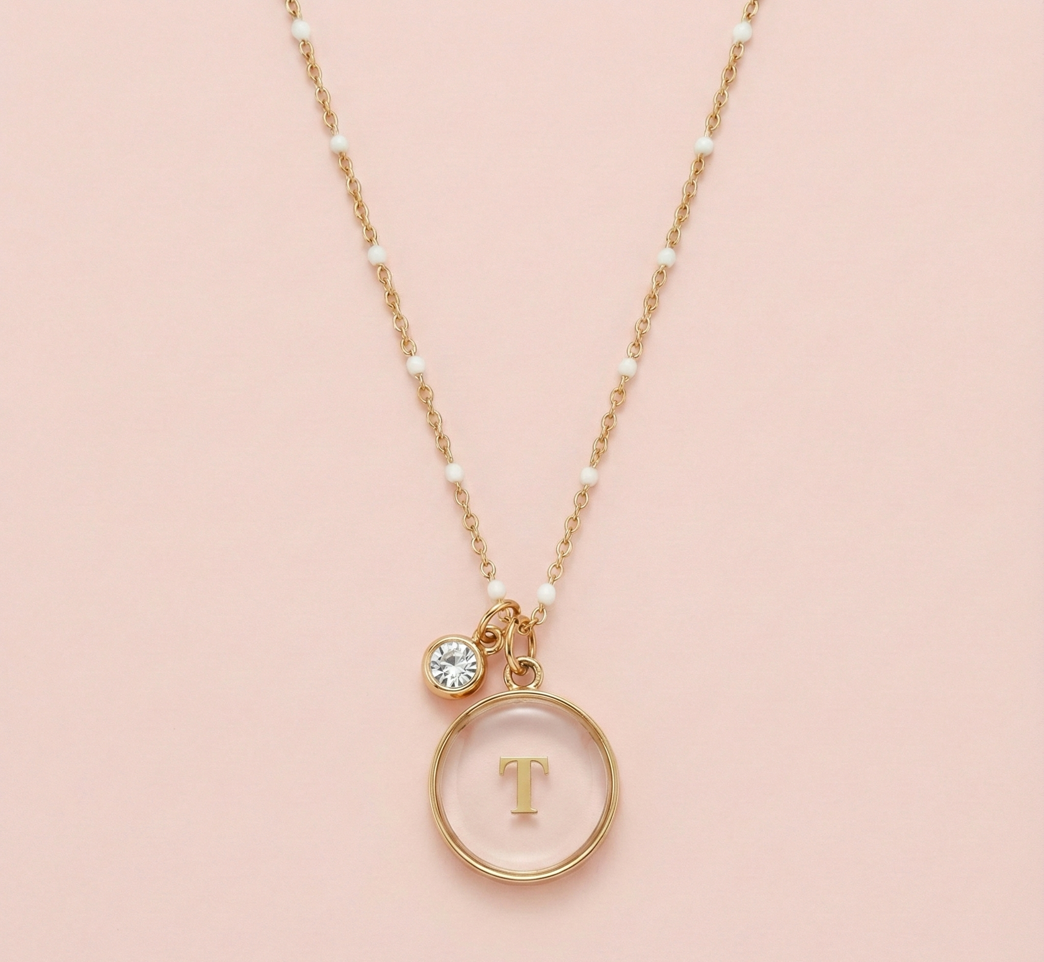 Collier personnalisé avec diamant blanc
