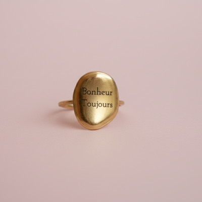 Bague irrégulière dorée