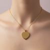 collier médaille coeur doré 20mm