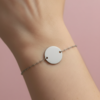 bracelet médaille fixe 12mm argentée