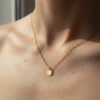 Collier médaille 12mm dorée