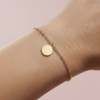 bracelet doré médaille 12mm