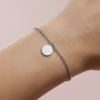 bracelet médaille argentée 12mm