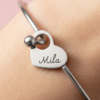 bracelet coeur argenté