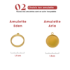 Amulette bracelet initiale