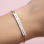 bracelet gourmette message secret argenté