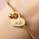 bracelet coeur doré