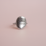 Bague irrégulière argentée