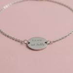 bracelet médaille centrée 12mm argentée