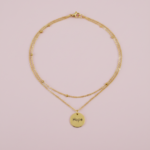 collier double rang doré 15mm