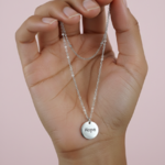 collier double rang argenté 15mm