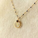 Collier coeur océan de côté