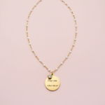 Collier chaîne perlée avec diamant