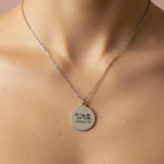 collier argent dessin enfant