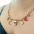 Collier Paola - Charms Or et Rouge - Médaillon personnalisable