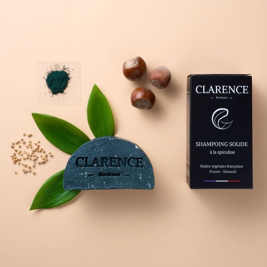 Shampoing solide made in France cheveux gras pellicules Clarence Bordeaux