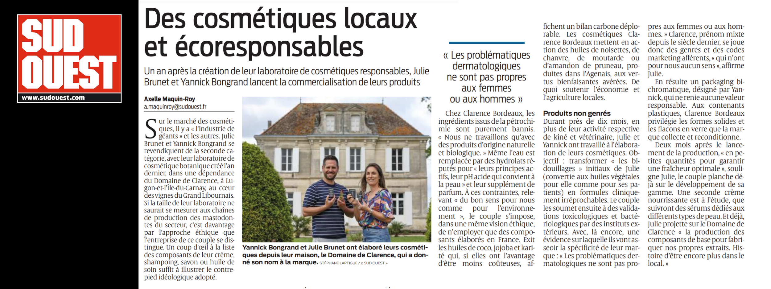 Sud Ouest Clarence Bordeaux